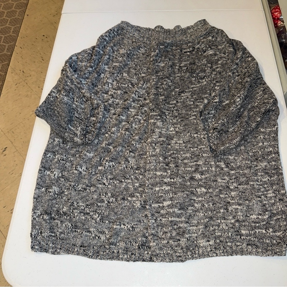 Prana Sweater Womens Medium‎ Gray  Open Front Cardigan Knit Organic Cotton